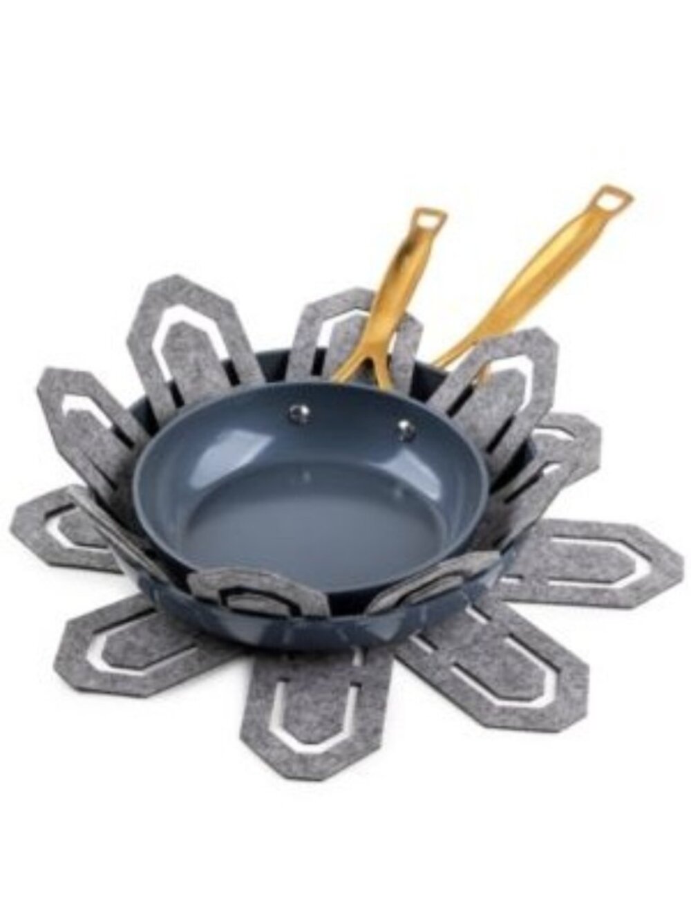 Brooklyn Steel Co. Fry Pans 2 Piece Cookware Set Navy Blue Size 8" & 10" NWB